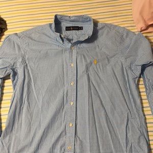 Blue Polo button down casual dress shirt